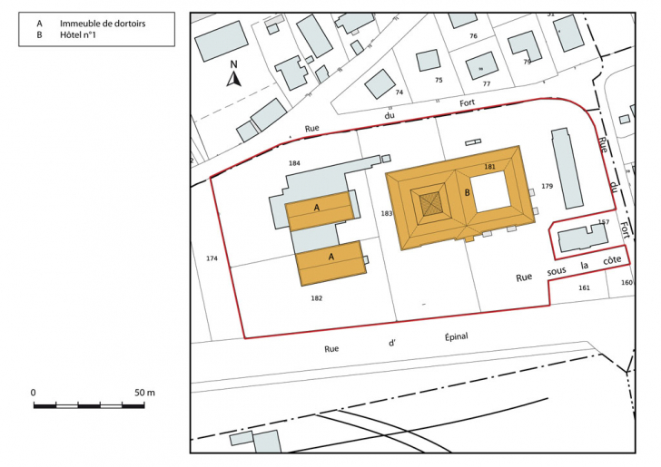 Plan-masse et de situation. © Mathias Papigny / Région Bourgogne-Franche-Comté, Inventaire du patrimoine - 2013