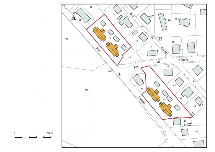 Plan-masse et de situation. © Mathias Papigny / Région Bourgogne-Franche-Comté, Inventaire du patrimoine - 2013 Plan-masse et de situation. © Mathias Papigny / Région Bourgogne-Franche-Comté, Inventaire du patrimoine - 2013