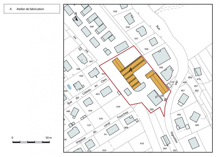 Plan-masse et de situation. © Mathias Papigny / Région Bourgogne-Franche-Comté, Inventaire du patrimoine - 2013