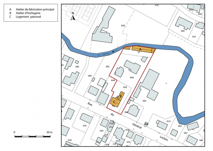Plan-masse et de situation. © Mathias Papigny / Région Bourgogne-Franche-Comté, Inventaire du patrimoine - 2013