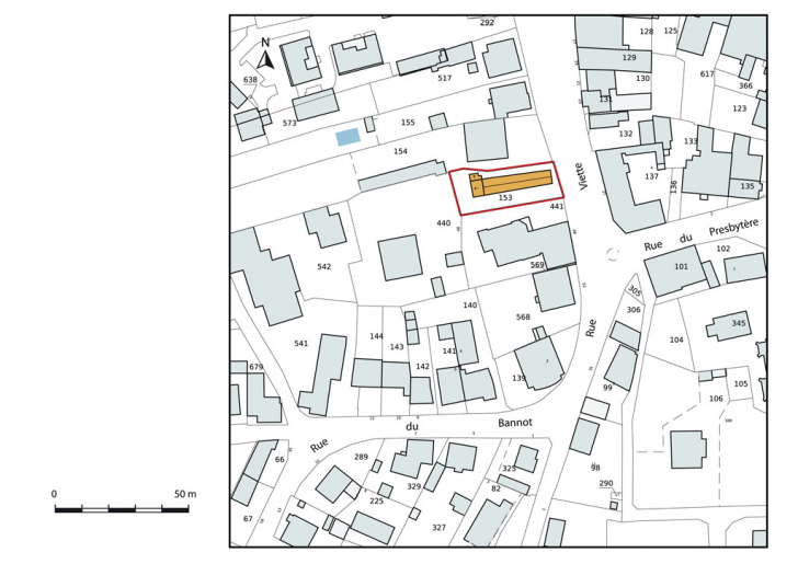 Plan-masse et de situation. © Mathias Papigny / Région Bourgogne-Franche-Comté, Inventaire du patrimoine - 2013