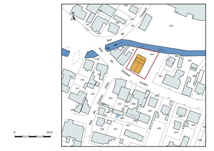 Plan-masse et de situation. © Mathias Papigny / Région Bourgogne-Franche-Comté, Inventaire du patrimoine - 2013