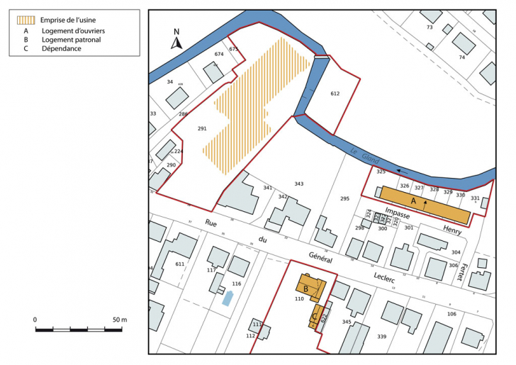 Plan-masse et de situation. © Mathias Papigny / Région Bourgogne-Franche-Comté, Inventaire du patrimoine - 2013