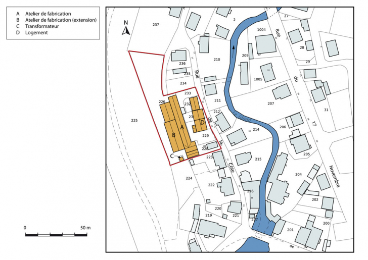 Plan-masse et de situation. © Mathias Papigny / Région Bourgogne-Franche-Comté, Inventaire du patrimoine - 2013