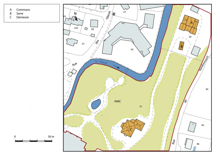 Plan-masse et de situation. © Mathias Papigny / Région Bourgogne-Franche-Comté, Inventaire du patrimoine - 2013