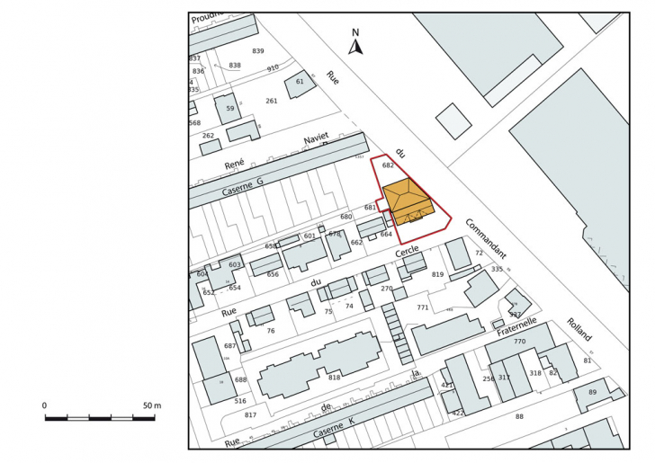 Plan-masse et de situation. © Mathias Papigny / Région Bourgogne-Franche-Comté, Inventaire du patrimoine - 2013