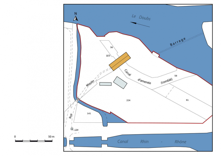 Plan-masse et de situation. © Mathias Papigny / Région Bourgogne-Franche-Comté, Inventaire du patrimoine - 2013