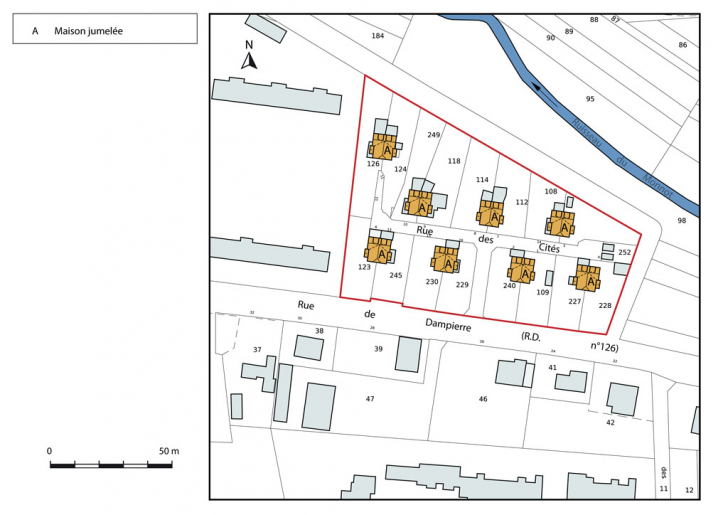 Plan-masse et de situation. © Mathias Papigny / Région Bourgogne-Franche-Comté, Inventaire du patrimoine - 2013