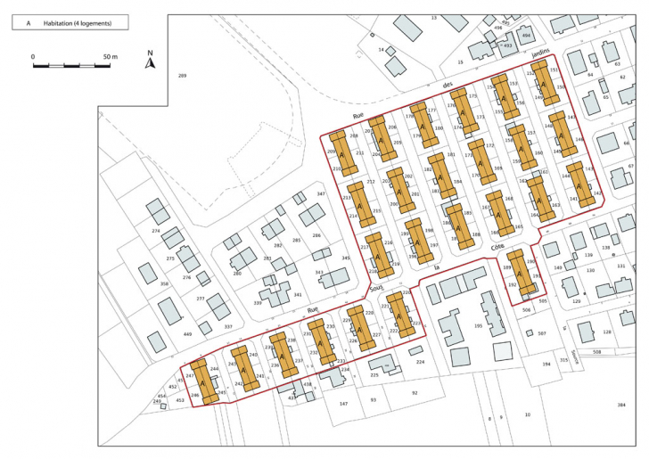 Plan-masse et de situation. © Mathias Papigny / Région Bourgogne-Franche-Comté, Inventaire du patrimoine - 2013