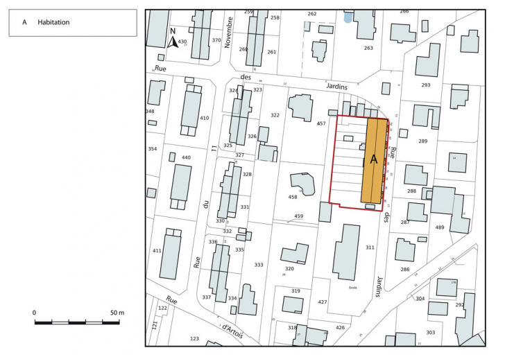 Plan-masse et de situation. © Mathias Papigny / Région Bourgogne-Franche-Comté, Inventaire du patrimoine - 2013