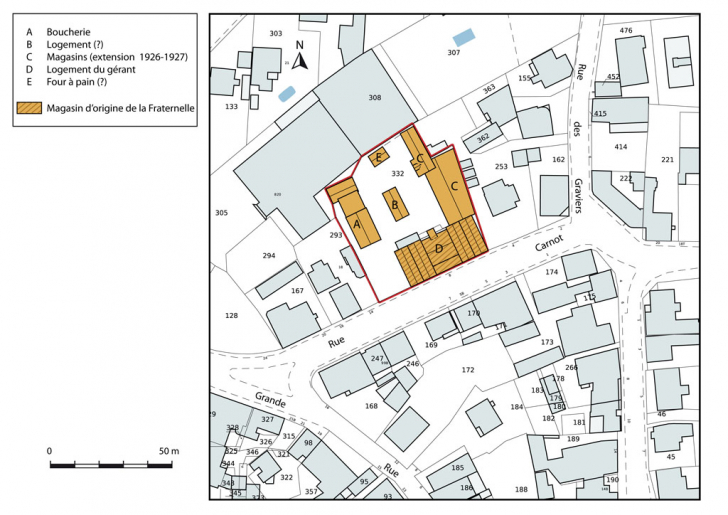 Plan-masse et de situation. © Mathias Papigny / Région Bourgogne-Franche-Comté, Inventaire du patrimoine - 2013