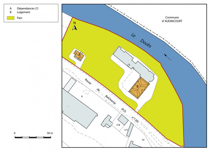 Plan-masse et de situation. © Mathias Papigny / Région Bourgogne-Franche-Comté, Inventaire du patrimoine - 2013