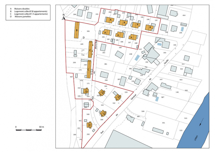 Plan-masse et de situation. © Mathias Papigny / Région Bourgogne-Franche-Comté, Inventaire du patrimoine - 2013