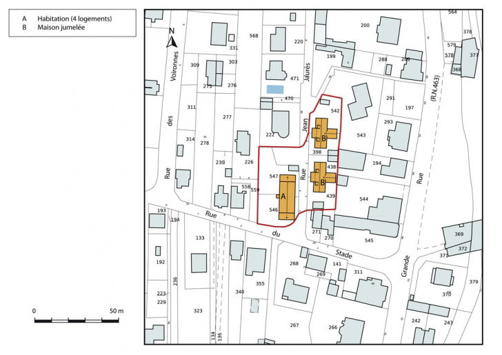 Plan-masse et de situation. © Mathias Papigny / Région Bourgogne-Franche-Comté, Inventaire du patrimoine - 2013