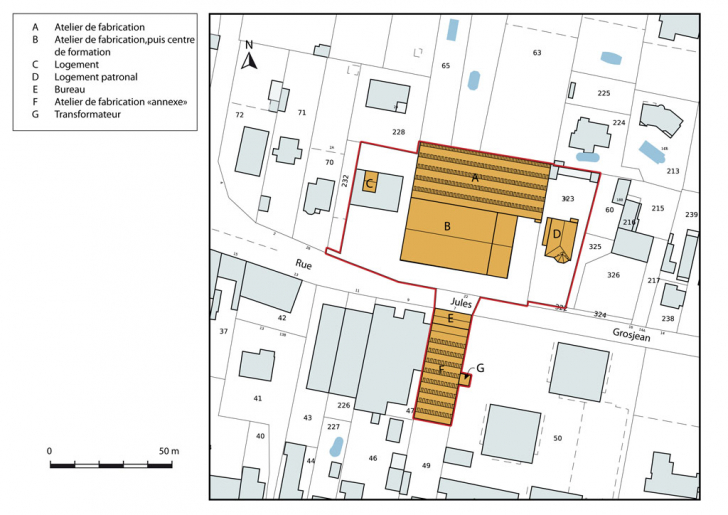 Plan-masse et de situation. © Mathias Papigny / Région Bourgogne-Franche-Comté, Inventaire du patrimoine - 2013