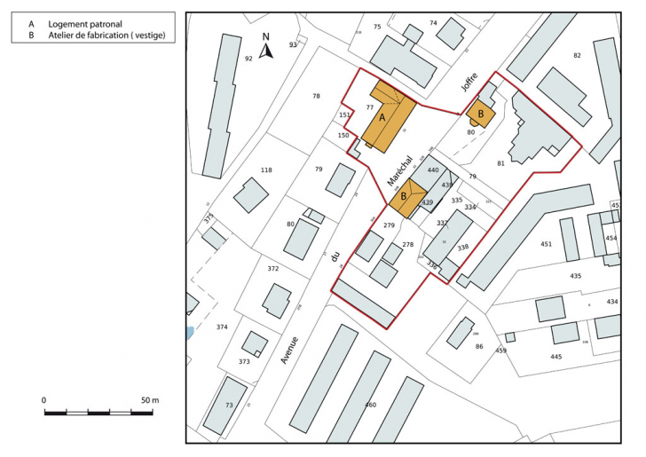 Plan-masse et de situation. © Mathias Papigny / Région Bourgogne-Franche-Comté, Inventaire du patrimoine - 2013
