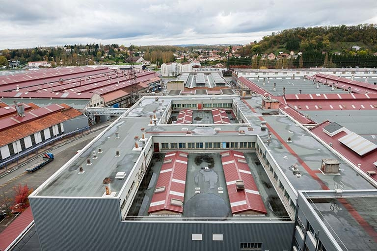 Vue plongeante vers le nord depuis le Building Centre. © Jérôme Mongreville / Région Bourgogne-Franche-Comté, Inventaire du patrimoine - 2013 Vue plongeante vers le nord depuis le Building Centre. © Jérôme Mongreville / Région Bourgogne-Franche-Comté, Inventaire du patrimoine - 2013