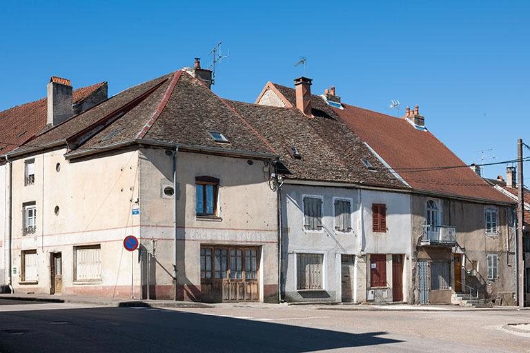 Maisons de la rue de la Champlitte © Jérôme Mongreville / Région Bourgogne-Franche-Comté, Inventaire du patrimoine - 2013