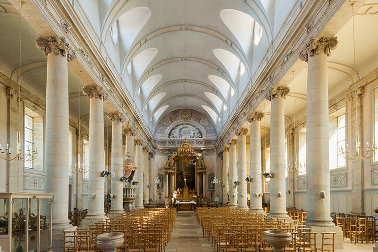 Vue générale de la nef depuis l'ouest © Jérôme Mongreville / Région Bourgogne-Franche-Comté, Inventaire du patrimoine - 2013