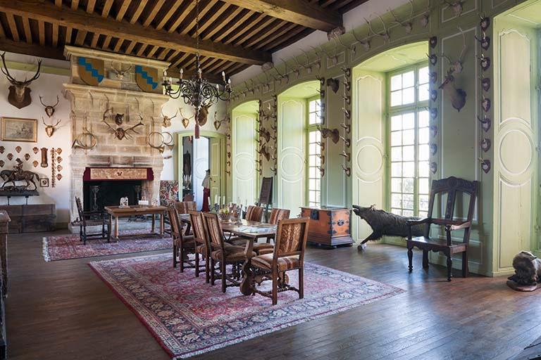 Salle centrale de l'aile nord © Jérôme Mongreville / Région Bourgogne-Franche-Comté, Inventaire du patrimoine - 2013