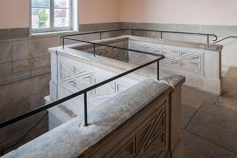 Sommet de l'escalier © Jérôme Mongreville / Région Bourgogne-Franche-Comté, Inventaire du patrimoine - 2013