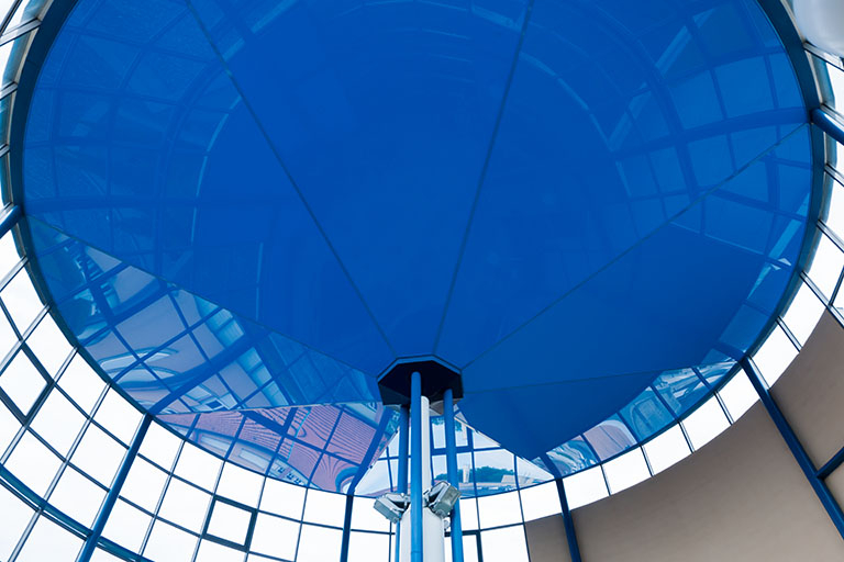 Détail intérieur de la partie sommitale de la tour d'entrée. © Jérôme Mongreville / Région Bourgogne-Franche-Comté, Inventaire du patrimoine - 2013