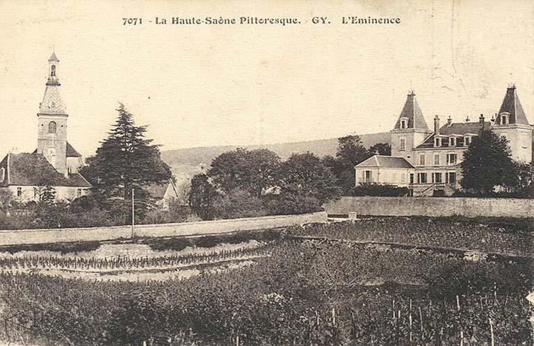 L'église sur une carte postale ancienne © Christiane Roussel / Archives départementales de la Haute-Saône - 2013