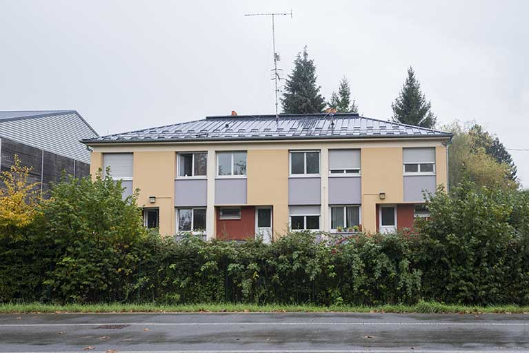 Façade nord du bloc des logements nord. © Mary Ruffinoni / Région Bourgogne-Franche-Comté, Inventaire du patrimoine - 2013