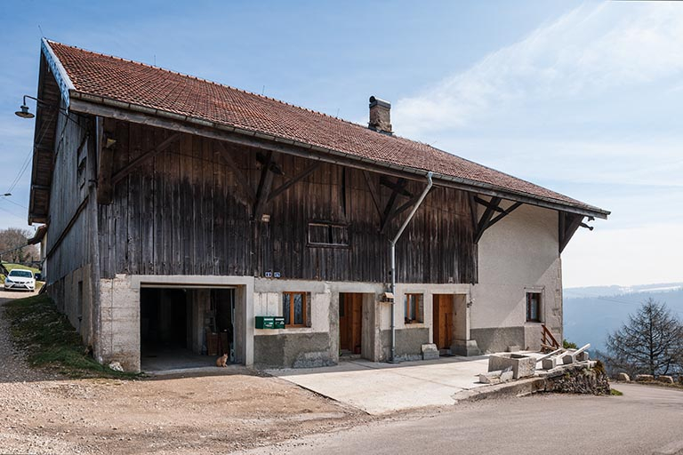 Ferme : façade latérale gauche. © Jérôme Mongreville / Région Bourgogne-Franche-Comté, Inventaire du patrimoine - 2014