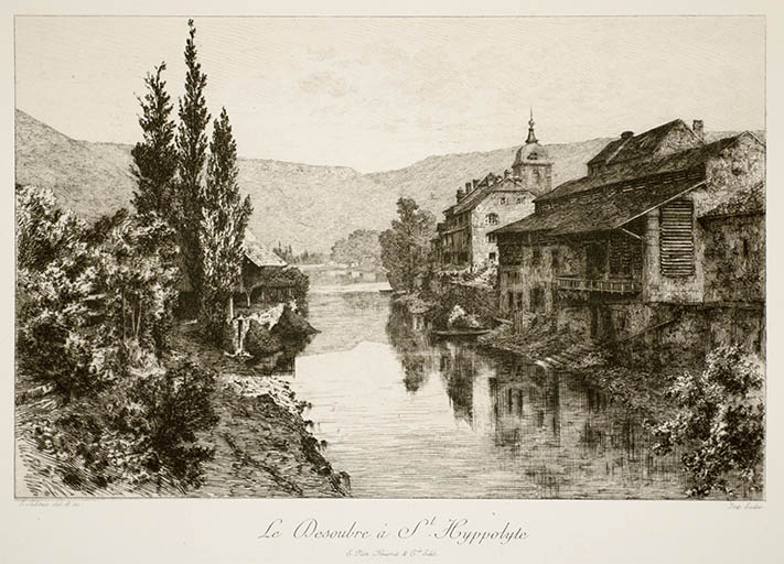 Le Dessoubre à St Hyppolyte, décennie 1880. © Sonia Dourlot / Région Bourgogne-Franche-Comté, Inventaire du patrimoine - 2014