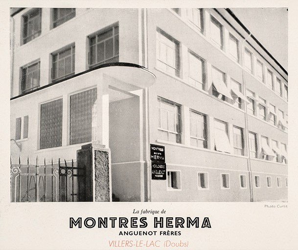 La fabrique de montres Herma Anguenot Frères, Villers-le-Lac (Doubs), 1949 © Sonia Dourlot / Région Bourgogne-Franche-Comté, Inventaire du patrimoine - 2014 La fabrique de montres Herma Anguenot Frères, Villers-le-Lac (Doubs), 1949 © Sonia Dourlot / Région Bourgogne-Franche-Comté, Inventaire du patrimoine - 2014