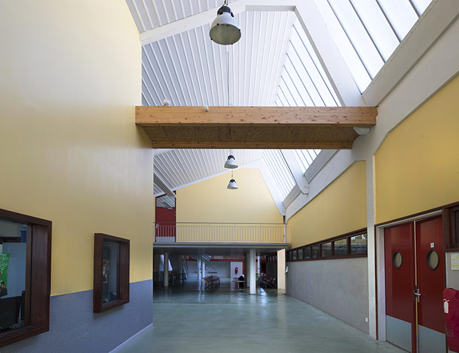 Vue intérieure des ateliers sous sheds. (ex Léger) © Mary Ruffinoni / Région Bourgogne-Franche-Comté, Inventaire du patrimoine - 2014