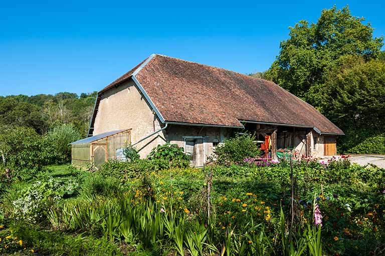 Vue du magasin industriel depuis le sud-est. © Jérôme Mongreville / Région Bourgogne-Franche-Comté, Inventaire du patrimoine - 2014