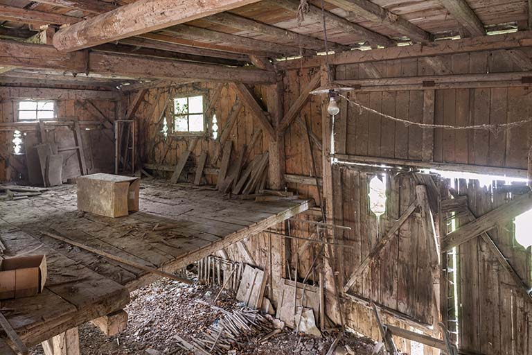 Magasin industriel. Vue depuis l'étage. © Jérôme Mongreville / Région Bourgogne-Franche-Comté, Inventaire du patrimoine - 2014