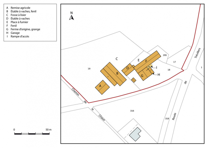 Plan-masse. © Mathias Papigny / Région Bourgogne-Franche-Comté, Inventaire du patrimoine - 2014