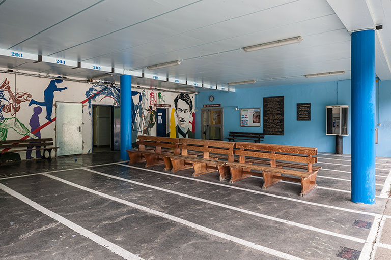 Préau sous l'externat. © Jérôme Mongreville / Région Bourgogne-Franche-Comté, Inventaire du patrimoine - 2014