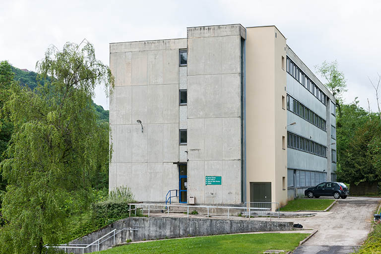 Pignon et angle nord-est de l'internat de garçons. © Jérôme Mongreville / Région Bourgogne-Franche-Comté, Inventaire du patrimoine - 2014