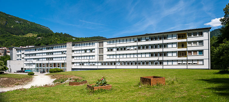 Internat : façade postérieure, vue générale. © Jérôme Mongreville / Région Bourgogne-Franche-Comté, Inventaire du patrimoine - 2014