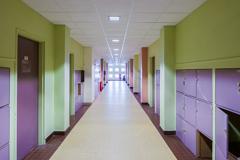 Couloir du premier étage l'externat. © Jérôme Mongreville / Région Bourgogne-Franche-Comté, Inventaire du patrimoine - 2014