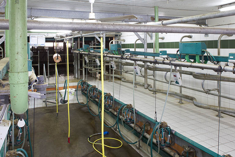 Salle de traite. © Sonia Dourlot / Région Bourgogne-Franche-Comté, Inventaire du patrimoine - 2014