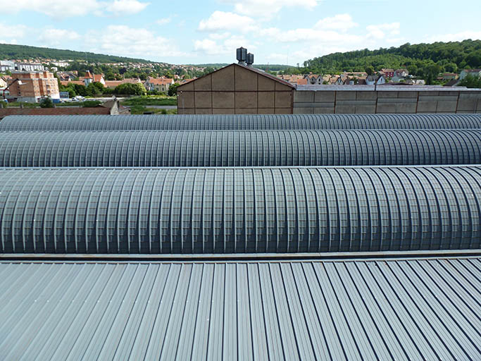 Toiture des ateliers. © Mary Ruffinoni / Région Bourgogne-Franche-Comté, Inventaire du patrimoine - 2014