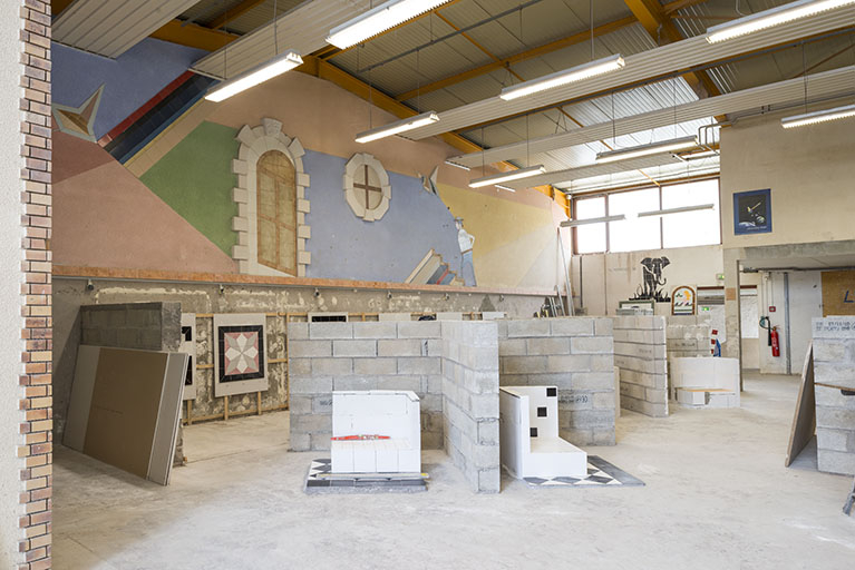 Atelier des gros oeuvre : maçonnerie. © Mary Ruffinoni / Région Bourgogne-Franche-Comté, Inventaire du patrimoine - 2014