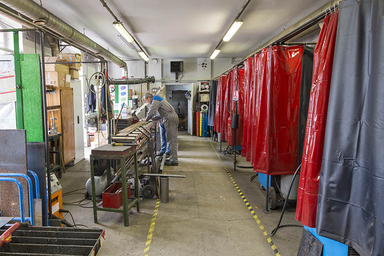 Vue intérieure de l'atelier de soudure. © Mary Ruffinoni / Région Bourgogne-Franche-Comté, Inventaire du patrimoine - 2014