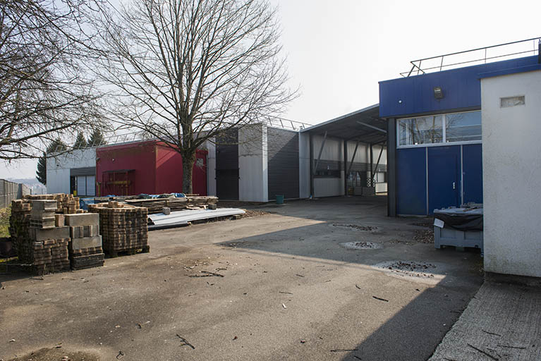 Passage couvert entre les ateliers est et ouest, vu du nord. © Mary Ruffinoni / Région Bourgogne-Franche-Comté, Inventaire du patrimoine - 2014