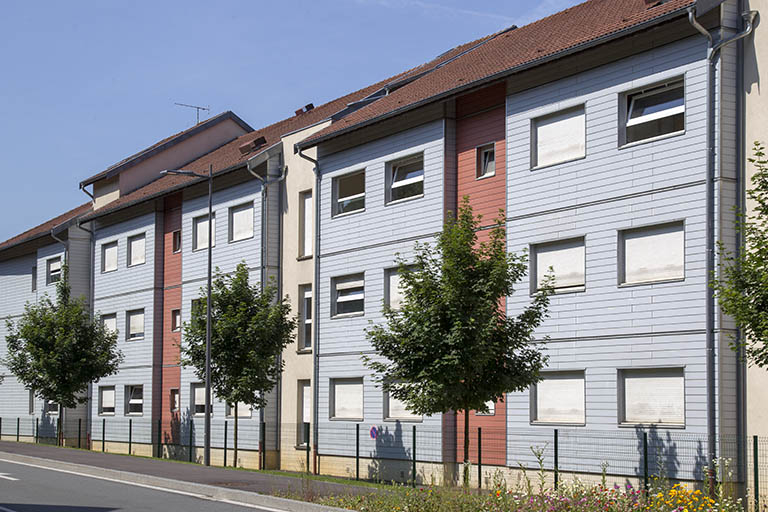 Détail de la façade postérieure est sur rue de l'internat. © Jérôme Mongreville / Région Bourgogne-Franche-Comté, Inventaire du patrimoine - 2014