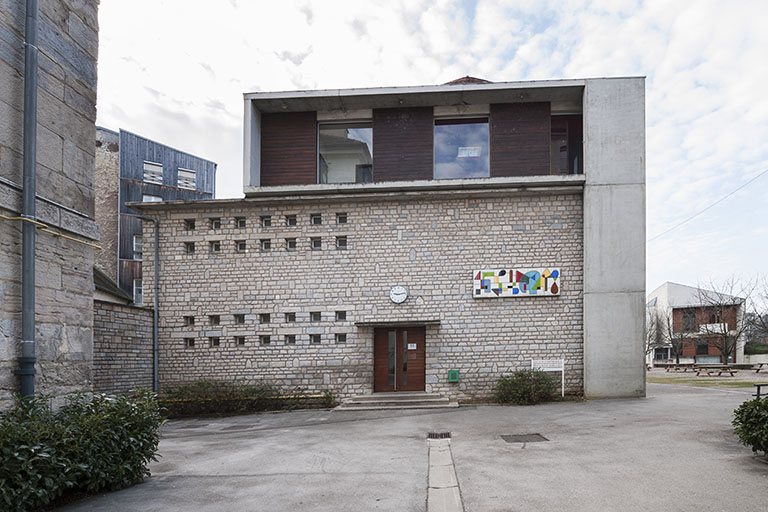 Le pignon nord de l'externat. © Jérôme Mongreville / Région Bourgogne-Franche-Comté, Inventaire du patrimoine - 2015