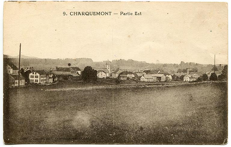 9. Charquemont - Partie Est, 1er quart 20e siècle. L'usine est visible à droite. © Laurent Poupard / Région Bourgogne-Franche-Comté, Inventaire du patrimoine - 2015 9. Charquemont - Partie Est, 1er quart 20e siècle. L'usine est visible à droite. © Laurent Poupard / Région Bourgogne-Franche-Comté, Inventaire du patrimoine - 2015