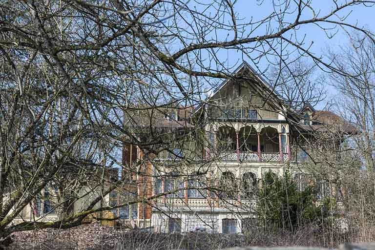 Façade sud du logement patronal. © Jérôme Mongreville / Région Bourgogne-Franche-Comté, Inventaire du patrimoine - 2015