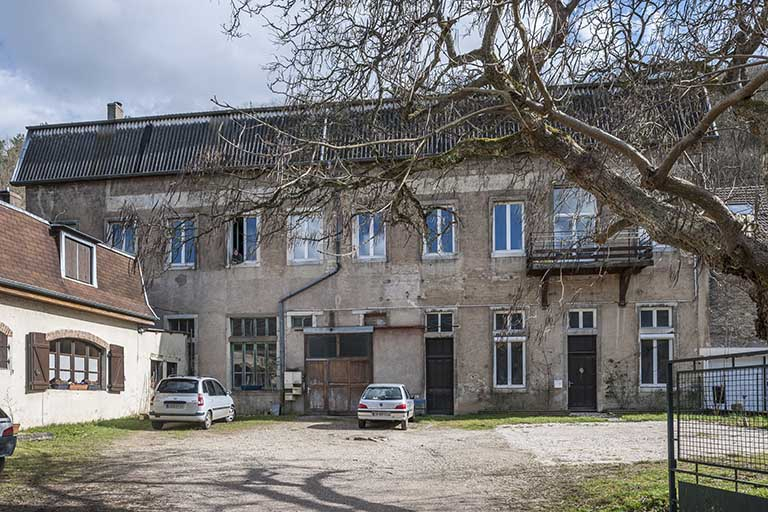 Façade antérieure de l'atelier de fabrication. © Jérôme Mongreville / Région Bourgogne-Franche-Comté, Inventaire du patrimoine - 2015