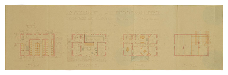 Commune de Fessevillers. Projet de construction d’une fruitière. Plans, 1932. © Sonia Dourlot / Région Bourgogne-Franche-Comté, Inventaire du patrimoine - 2015